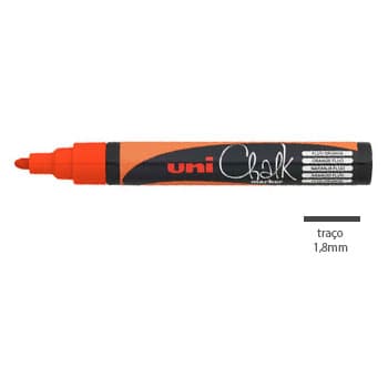 Marcador Giz Chalk UNI PWE-5M Laranja Fluorescente 1un