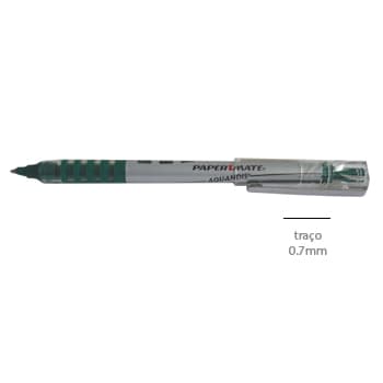 Marcador Roller Paper Mate Aquandis 0,7mm Verde - 1un