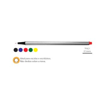 Marcador Fineliner 0,5mm Smartd Preto 12un