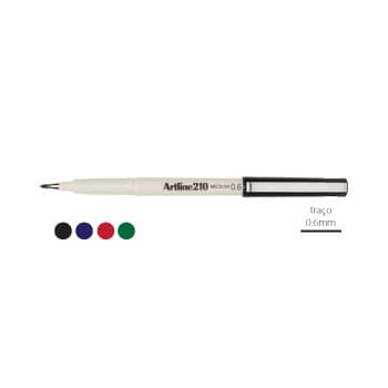 Marcador Medio 0.6mm Artline 210 Preto-1un