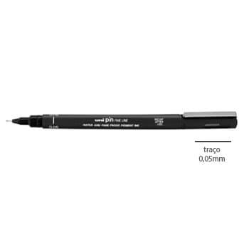 Marcador Uniball Calibrado PIN 0.05mm Preto 1un