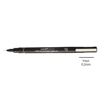 Marcador Uniball Calibrado PIN 0.2mm Preto 1un