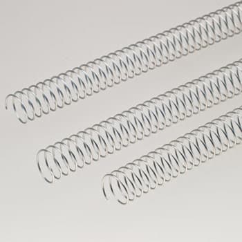 Argolas Espiral Metalicas Passo 5:1 48mm Cx 25 Prata