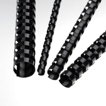 Argolas Pvc Encadernar 25mm para 240 Folhas Cx50un Preto