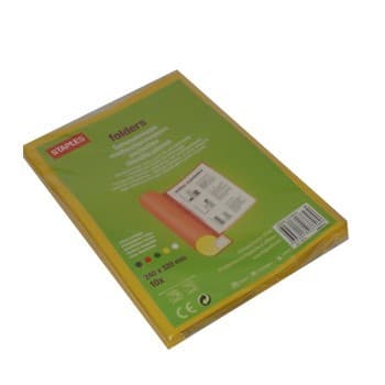 Classificador Plast Amarelo Capa Transp c/Ferragem Pack 10
