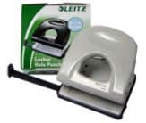 Furador 25 Folhas Leitz 5008 2.5mm c/Regua Cinza