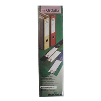 Porta Etiqueta Amarelo Durable p/Dossiers 60x390mm Pack 10un