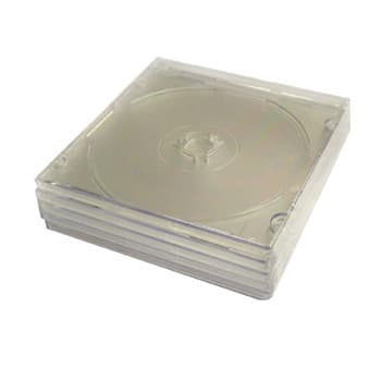 Caixa para CD/DVD Slim 5mm - Transparente Quadradas 1un