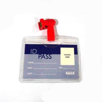 Porta Nomes Horizontal com mola 100x70mm Eagle Pack 12un