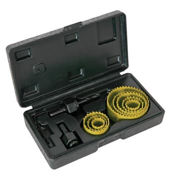 Kit de 8 serras circulares c/ broca piloto