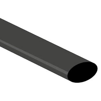 Manga retractil 2:1 - 12,7mm, 1,2mt Cor preta Pack 25un