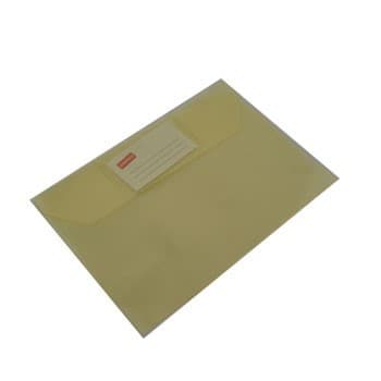 Envelope A5 Pvc Translucido com Visor - Amarelo Pk10