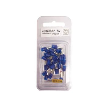 Conector ponteira p/ cravamento azul 2.5mm 30un