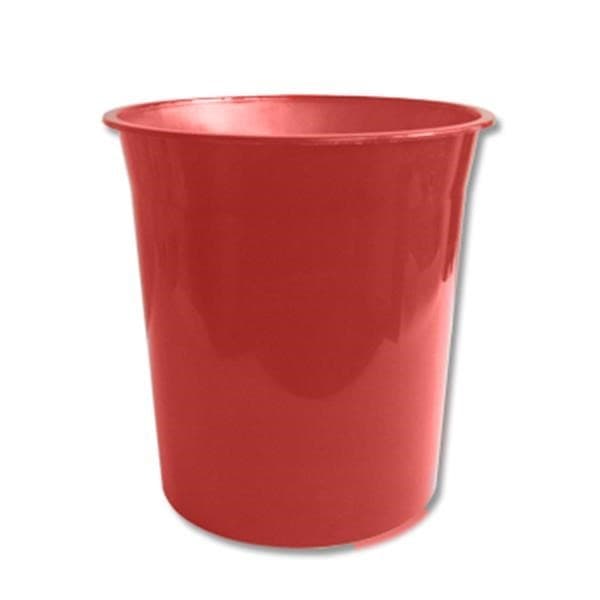 Cesto Papeis Plastico 15 Litros Bordeaux Transparente
