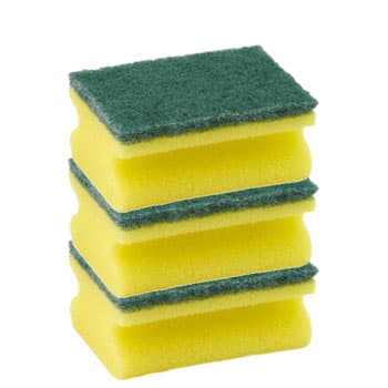 Esponja Salva Unhas (Block Service)  Amarelo/Verde Pack 3un