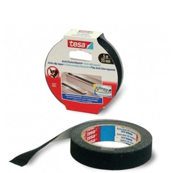 Fita Adesiva Tesa Anti-Derrapante 25mmx5mts Preto