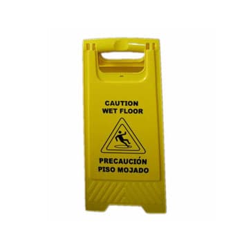 Sinal Chao Molhado Plastico Amarelo