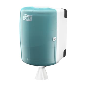 Dispensador Toalhas Mao Rolo TORK W2 Branco/Turqueza