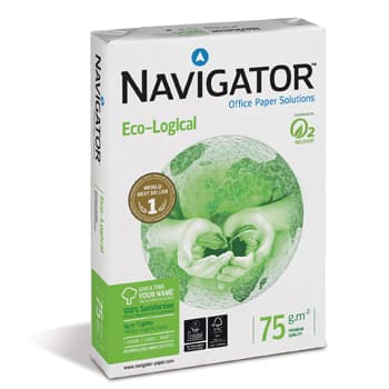 Papel 075gr Fotocopia A4 Navigator Ecological 5x500 Folhas