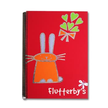 Caderno Espiral Capa Dura Flutterbys A4 Quadriculado 80 Fls