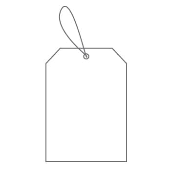 Etiqueta 28x43mm c/Fio p/Pendurar Branca Cx500 (0391)
