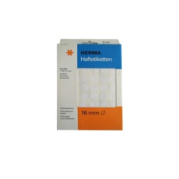 Etiquetas Redondas 16mm Herma - 1728un Branco