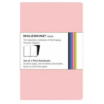 Volant XS Liso Moleskine Rosa Pack 2un