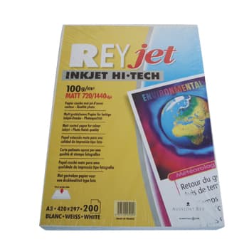 Papel InkJet A3 100gr ReyJet Hi-Tech - 200 Folhas