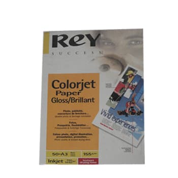 Papel  A3 155gr InkJet ReyColorjet Glossy/Brilhante - 50Fls