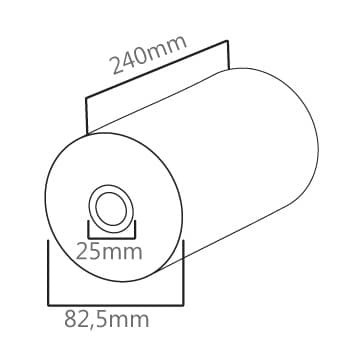 Rolo Papel 82,5x240x25-1un
