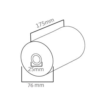 Rolo Papel Termico 76x175x25 - 1un