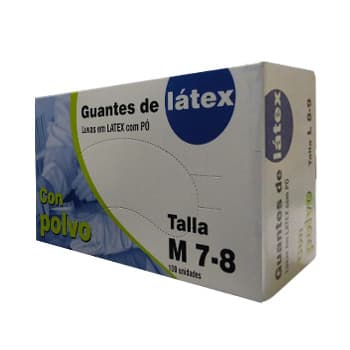 Luvas Látex c/Pó Super Finas Tamanho (M) 100un