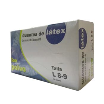 Luvas Látex c/ Pó Super Finas Tamanho L 100un