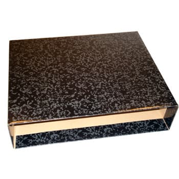 Caixa p/Pasta Arquivo L80 Cartao Micro Marm Preto 350x290