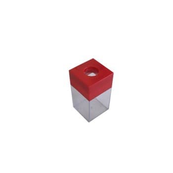 Porta Clips Vermelho Magnetico Quadrado 1un