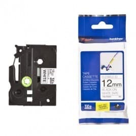 Fita Laminada Flexivel 06mmx8mts Branco/Preto