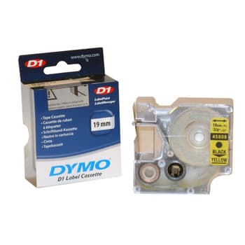 Fita Gravacao Dymo 19mmX7m Preto/Amarelo (45808)