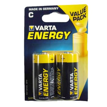 Pilhas Alcalinas Varta Energy LR14 (C) 1.5V 7000mAh 2un