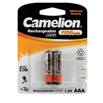Pilhas Recarregáveis AAA 1.2V-1100mAh 2un