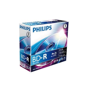 DVD BD R Blu-Ray Philips 25GB 6X Jewell Case 5