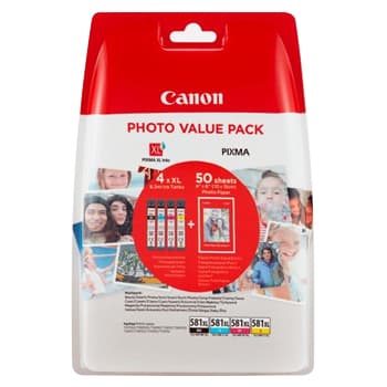 Pack Tinteiros Canon 581XL 4 Cores 2052C004 8,3ml