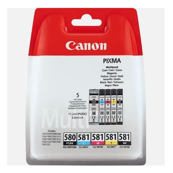 Pack Tinteiros Canon 580/581 Preto / 4 Cores 2078C005