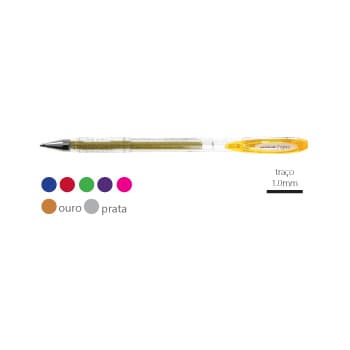 Esferográfica Uni UM120SP Signo Sparkling 1,0mm Ouro-1un