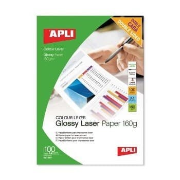 Papel 160gr fotografico brilhante Laser A4 100 Folhas