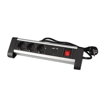 Bloco Mesa 3 Tomadas + 2 portas USB