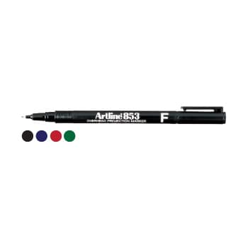 Marcador Perm. Fino (CD/Acetatos) Artline 853 Preto-Cx12un