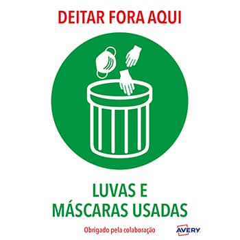 Sinalética Deitar Fora Aqui Adesivo A4 2un
