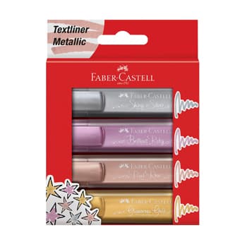 Marcador Metalico Faber-Castell Textliner 46 - 4un