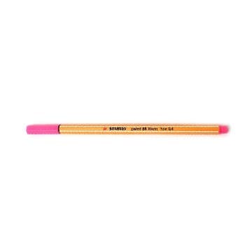Marcador Fino 0,4mm Stabilo Fineliner Point 88 Rosa Cx10