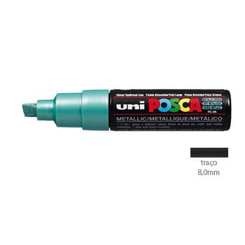 Marcador Uniball Posca PC-8K 8,0mm Verde Metálico 1un